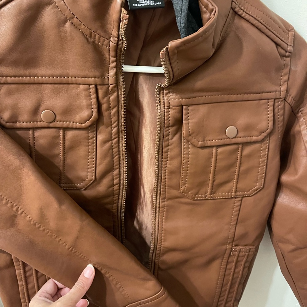 Kids boys leather jacket